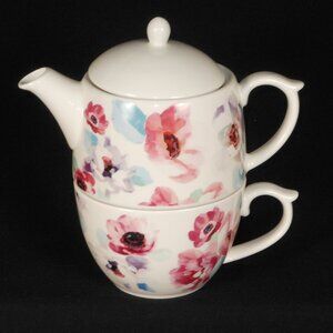 Indigo tea pot and tea cup combo